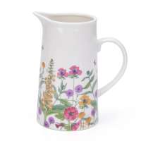 Customized green floral ceramic pitcher water jug wholesale