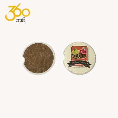 2020 360Craft The Blank Sandstone Ceramic Car Coaster For Sublimation