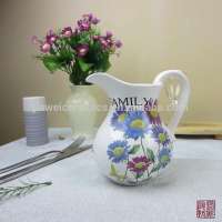 Eco friendly cosmetic ceramic cool water jug pitcher